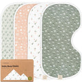 KeaBabies 4-Pack Baby Burp Cloths Baby Girl, Boy by KeaBabies