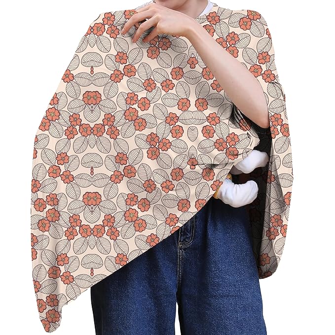Multi-use Nursing Cover for Breastfeeding, 360°Full Coverage Nursing Poncho by Unknown