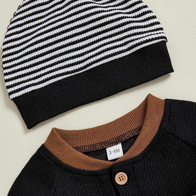 Kuriozud Newborn Infant Unisex Baby Boy Girl Clothes Button Romper Jumpsuit - Image 6