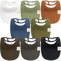 KeaBabies 8-Pack Organic Baby Bibs by KeaBabies
