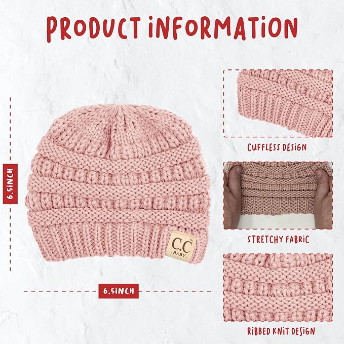 Funky Junque Baby Winter Hat – Cute Newborn Hats, Cozy Warm Infant Beanie - Image 3
