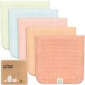 5-Pack Cotton Muslin Burp Cloths Baby Girls, Boys by KeaBabies