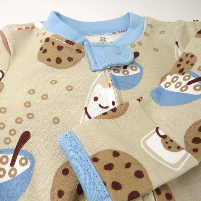 HonestBaby Baby Sleep N' Play One-Piece Zip-Front Footed Organic Cotton Pajama - Image 3