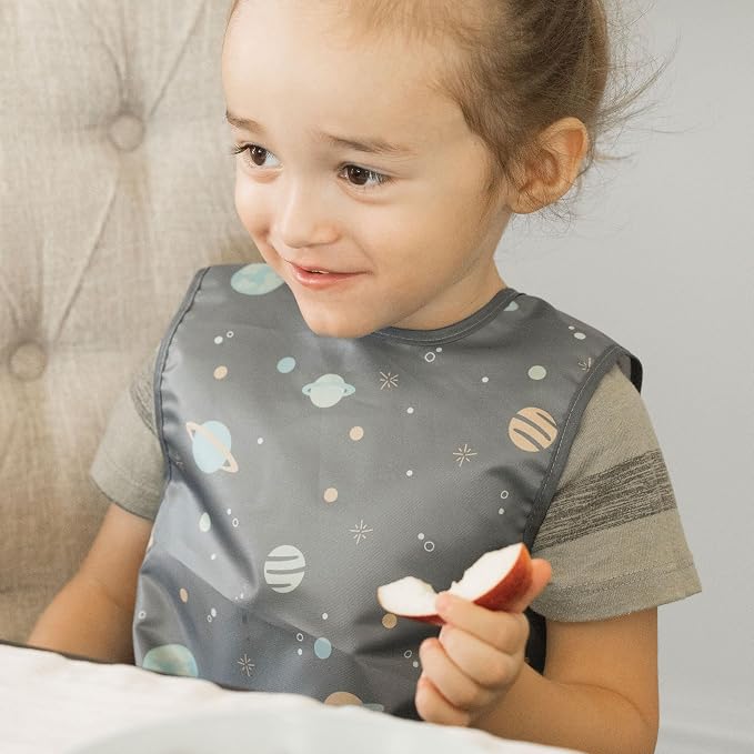 Tiny Twinkle Short Sleeve Apron Baby & Toddler Bib - Image 4