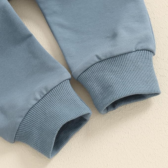 Toddler Baby Boy Fall Outfits Long Sleeve Crew Neck Pullover Sweatshirt + - Image 5