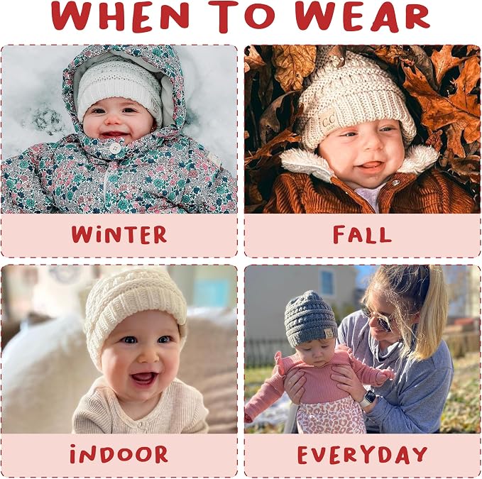 Funky Junque Baby Winter Hat – Cute Newborn Hats, Cozy Warm Infant Beanie - Image 4