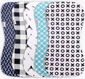 5-Pack Organic Cotton Burp Cloths – Large, Ultra-Soft 3-Layer Towels by KiddyStar%C2%AE