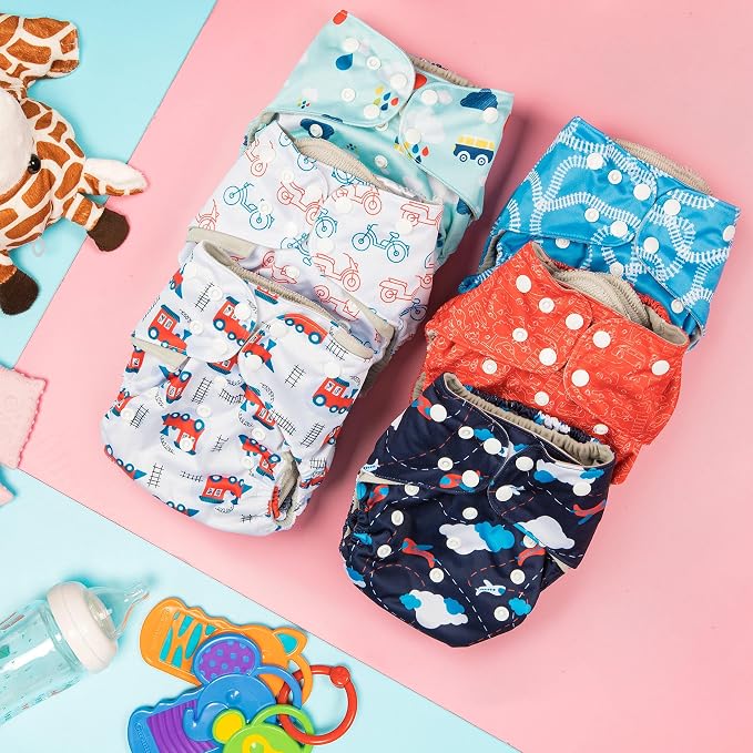 Simple Being Reusable Cloth Diapers, One Size Adjustable, Washable Soft - Image 3