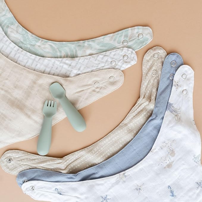 Crane 100% Cotton Newborn Baby Bib Set - Image 4