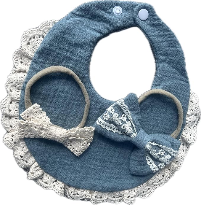 Baby Girl Gift Set, Muslin BoHo Bib - Image 6