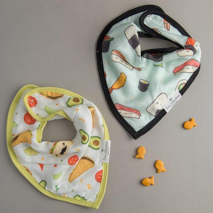 Loulou Lollipop Muslin Bandana Bib Drool Bib Set - Image 6