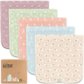 5-Pack Cotton Muslin Burp Cloths Baby Girls, Boys by KeaBabies