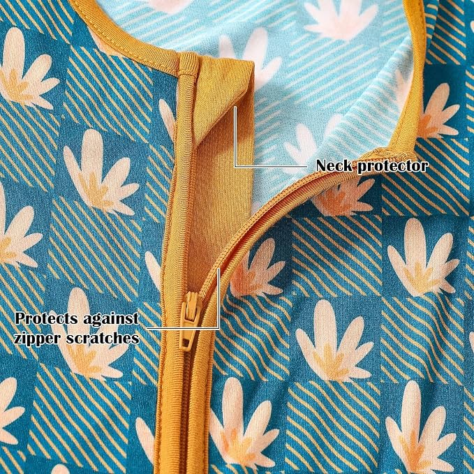 OPAWO Bamboo Baby Pajamas 3 Pack, Double Zipper Bamboo Sleepers - Image 5