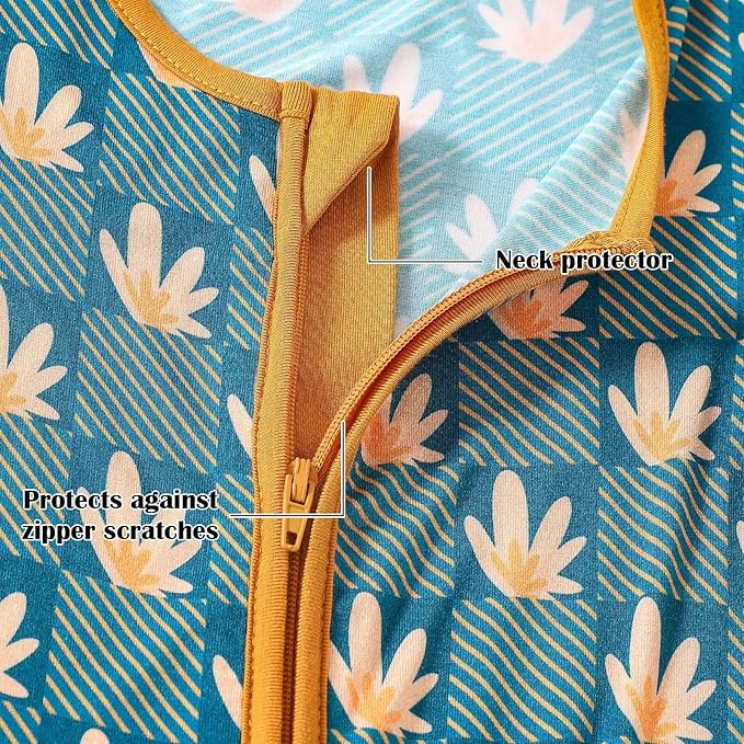 OPAWO Bamboo Baby Pajamas 3 Pack, Double Zipper Bamboo Sleepers - Image 5