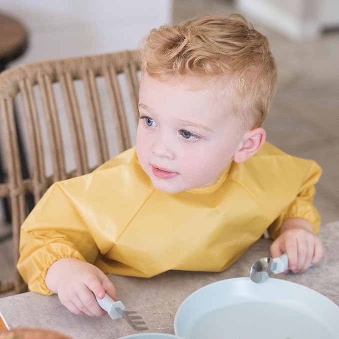 Tiny Twinkle Long Sleeve Bib for Babies & Toddlers – 2 Pack Waterproof Smock - Image 2