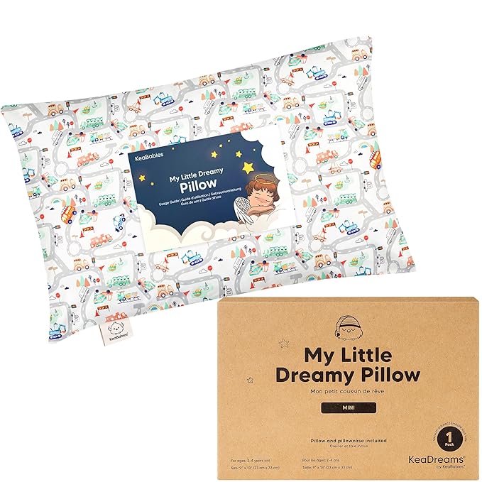 Mini Toddler Pillow with Pillowcase by KeaBabies