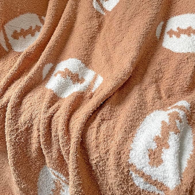 Cozy Football Pattern Blanket Perfect Lightweight Bedding - Image 3