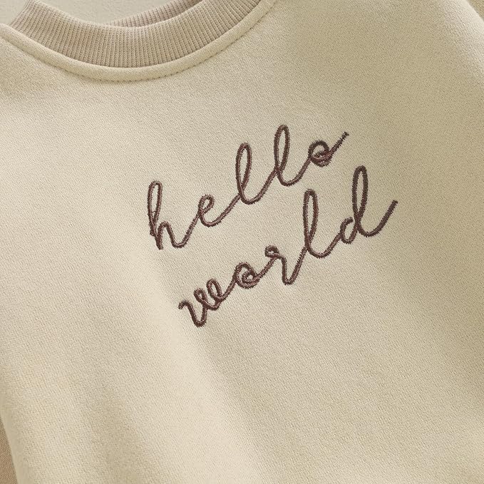 VISGOGO Newborn Infant Baby Boy Girls Oversized Romper Little Dude Sweater - Image 5