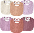 Muslin Baby Bibs for Unisex Boys Girls, Cotton Drool Bibs, Adjustable Newborn by WRRERNSIN