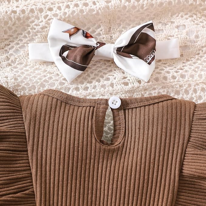 Chichoo Baby Girl Clothes Infant Fall Winter Outfits Newborn Long Sleeve Romper - Image 5