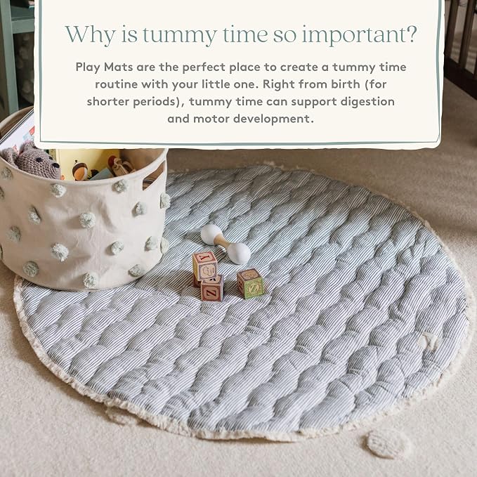 Pehr Baby Play Mat, Life Aquatic | Ultra-Soft Quilted 100% Cotton Exterior - Image 6