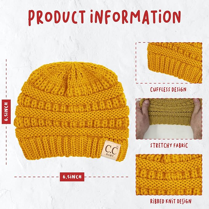 Funky Junque Baby Winter Hat – Cute Newborn Hats, Cozy Warm Infant Beanie - Image 3