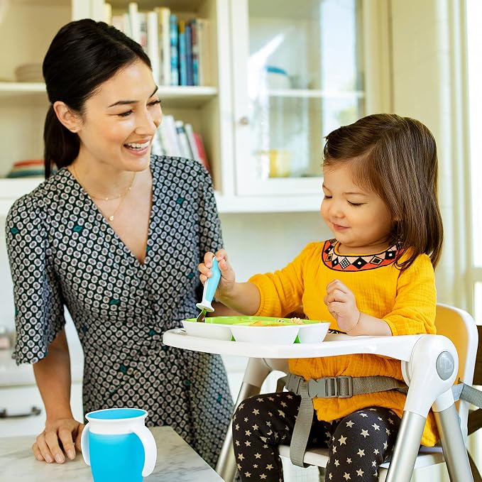 Munchkin® Raise™ Toddler Fork and Spoon Utensil Set, Rest Keeps Tip Off Table - Image 2