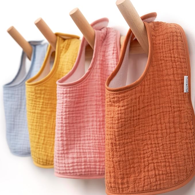 Gerber Unisex Baby Muslin 8 Pack Drooling Bibs - Image 4