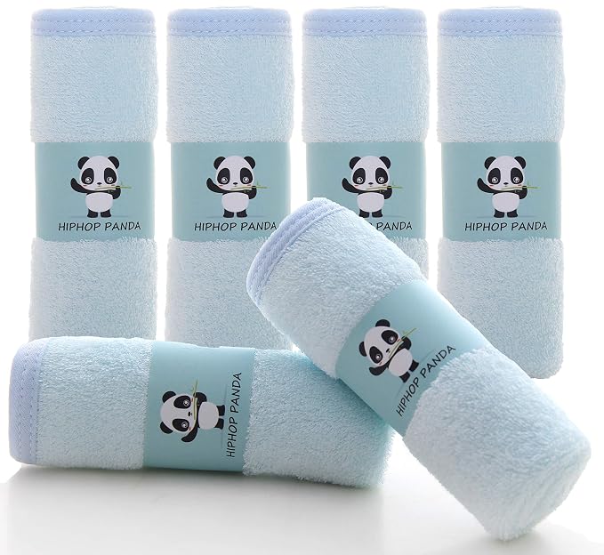 HIPHOP PANDA Baby Washcloths, Rayon Made from Bamboo by HIPHOPPANDA