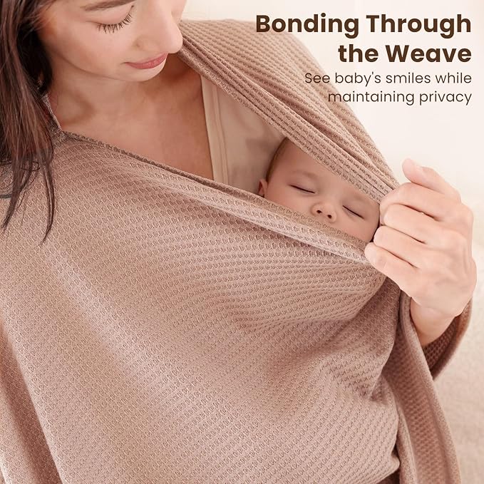 Konssy Nursing Cover for Breastfeeding, Soft & Breathable Privacy Poncho - Image 2