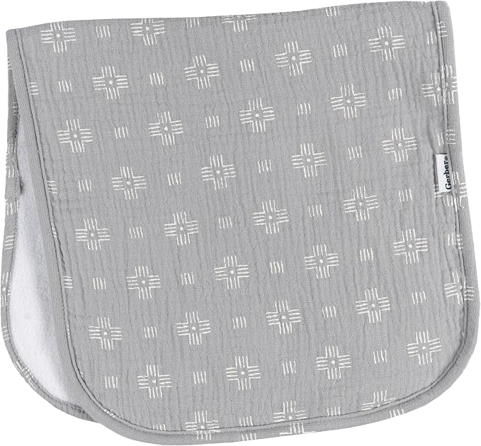 Gerber Baby Unisex Muslin Burp Cloths 5-Pack, Large Size 20" x 10" - Image 7