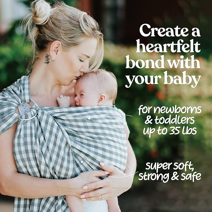 Nalakai Luxury Ring Sling Baby Carrier, Soft Linen Blend Baby Sling, Baby Wrap - Image 2