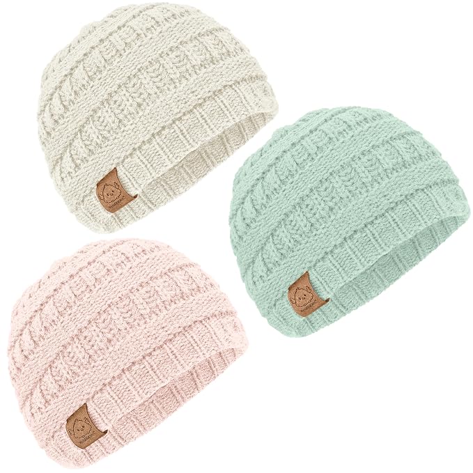 3-Pack Baby Beanies for Boys, Girls by KeaBabies