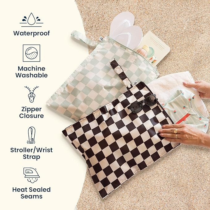 Tiny Twinkle Wet Dry Bag – 2 Pack Reusable Waterproof & Mess Proof Wet Bags - Image 3