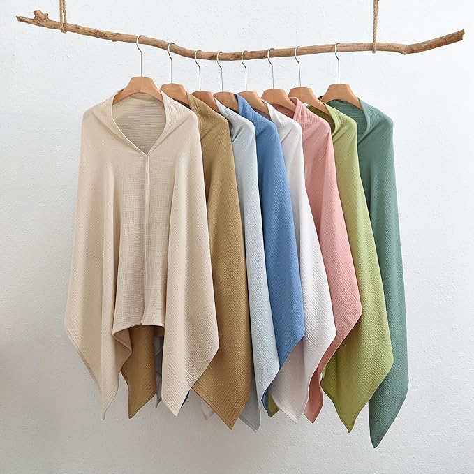 2-Pack Nursing Covers for Breastfeeding, 100% Organic Cotton Muslin - Image 5