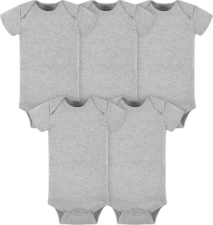 Gerber baby-girls 5-pack Solid Onesies Bodysuits by Gerber