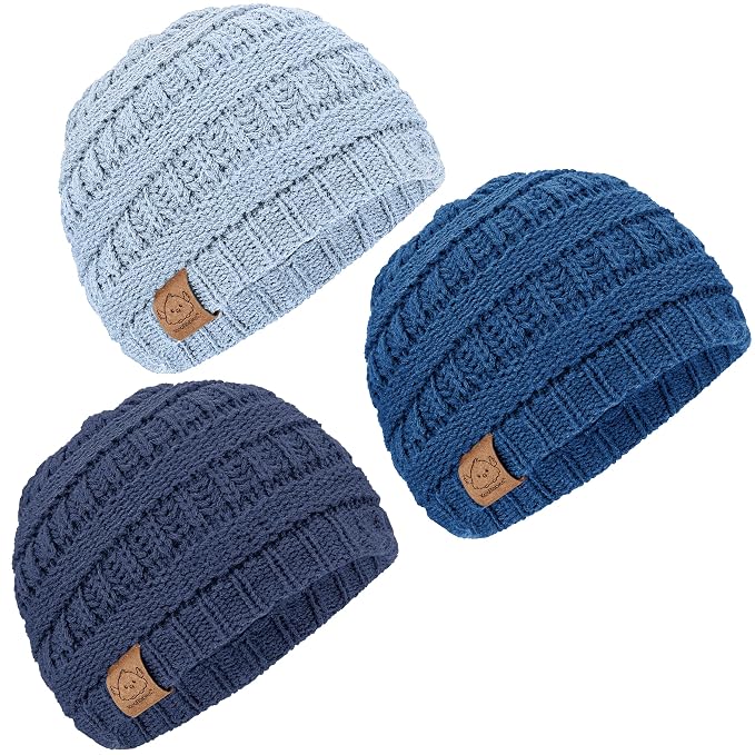 3-Pack Baby Beanies for Boys, Girls by KeaBabies