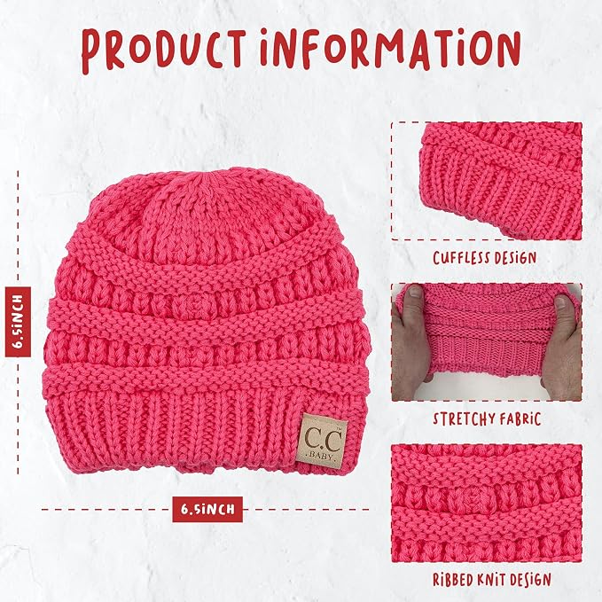 Funky Junque Baby Winter Hat – Cute Newborn Hats, Cozy Warm Infant Beanie - Image 3