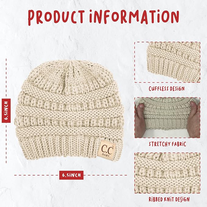 Funky Junque Baby Winter Hat – Cute Newborn Hats, Cozy Warm Infant Beanie - Image 3