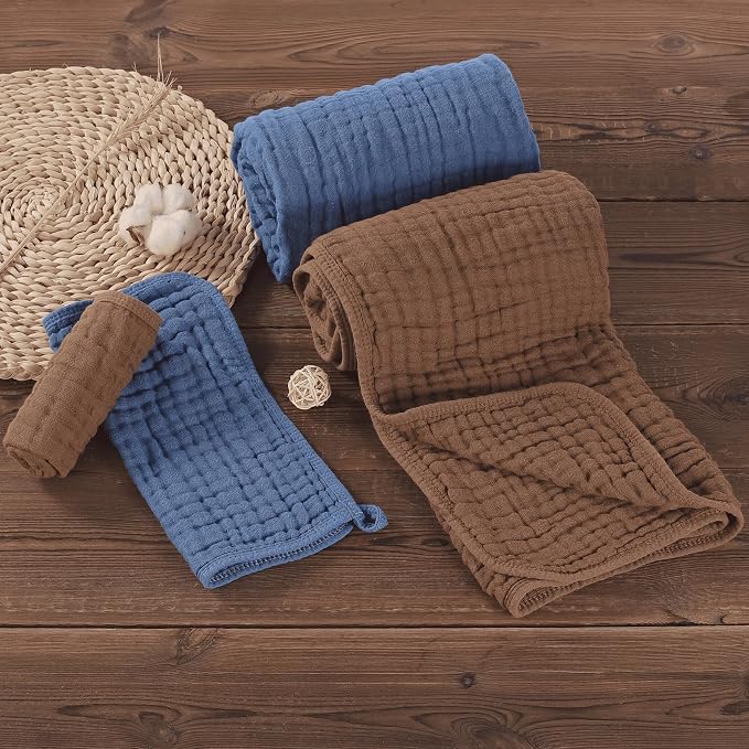 4-Piece Muslin Bath Towel Set - Image 7