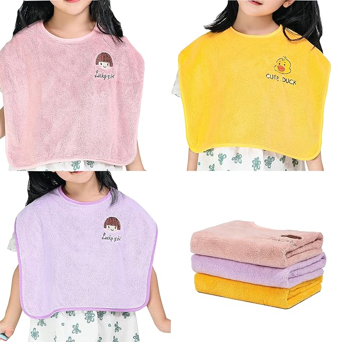 3 Pack Bibs for Baby Girls or Boys, Toddler Bibs for Feeding Teething Drooling by RAXIFU