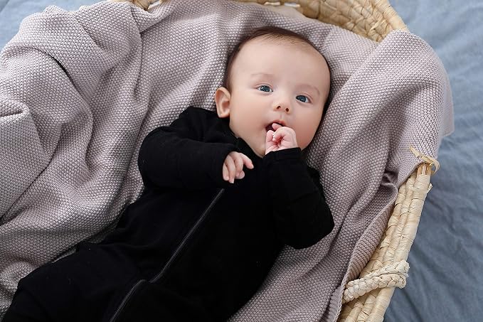 O2 BABY Baby Boys Girls Organic Cotton Zip-Front Sleeper Pajamas, Footed Sleep - Image 2