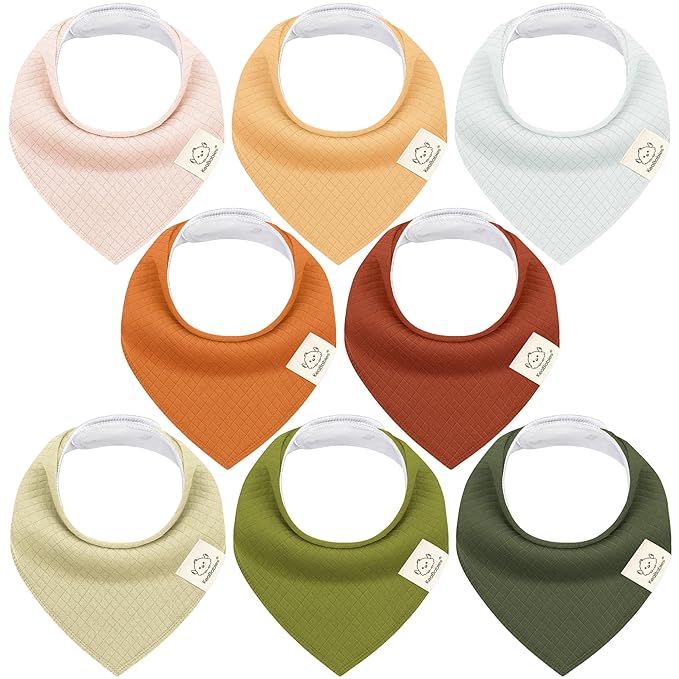 KeaBabies 8-Pack Bandana Bibs for Baby Girls, Boys by KeaBabies
