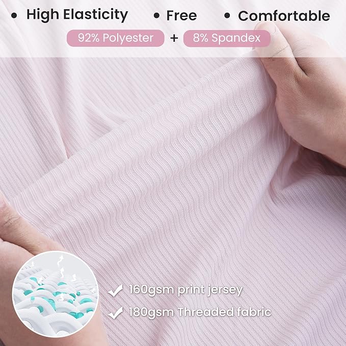 Jersey Swaddle Blanket, Ultra Soft Stretchy Receiving Blanket, Newborn Swaddle - Image 2