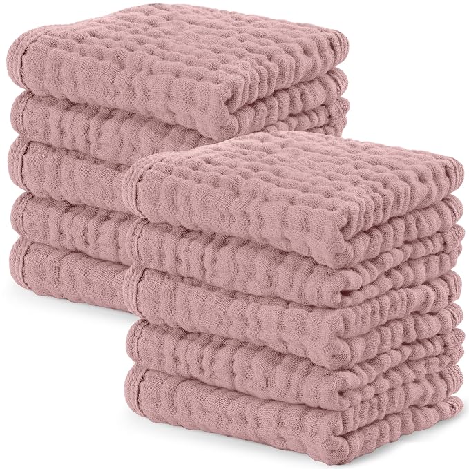 Comfy Cubs Muslin Baby Washcloths 10 Pack by ComfyCubs