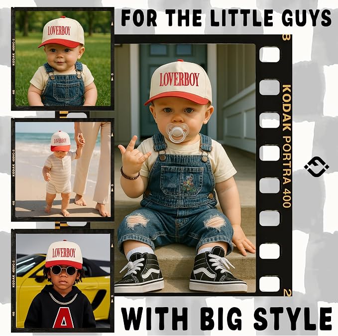 Funky Junque Premium Kids Trucker Hat Vintage Snapback Baseball Cap - Image 2