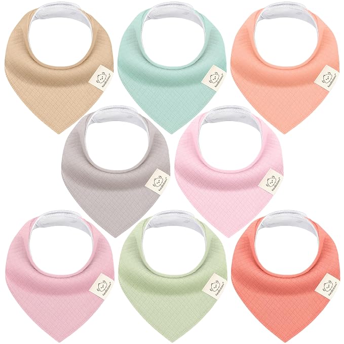 KeaBabies 8-Pack Bandana Bibs for Baby Girls, Boys by KeaBabies