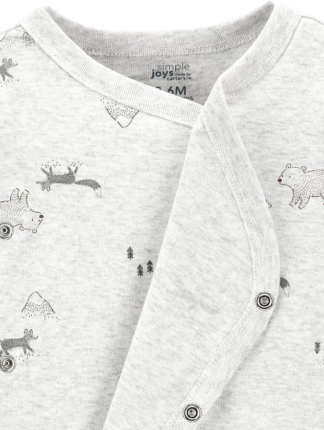 Simple Joys by Carter's unisex-baby 4-pack Side Snap Bodysuit - Image 3