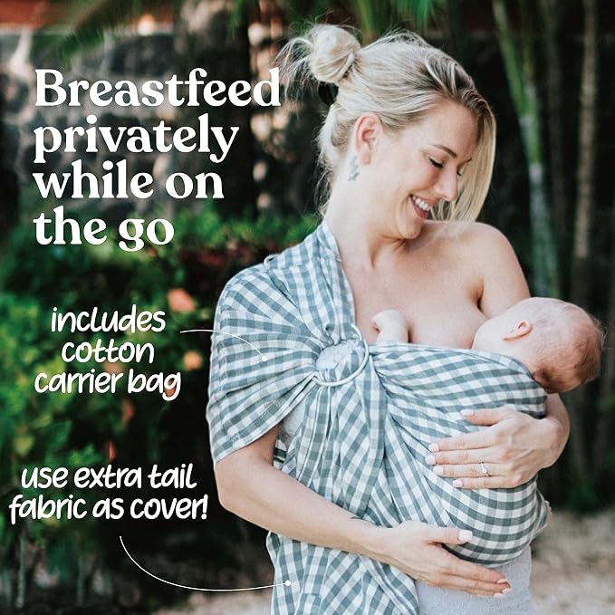 Nalakai Luxury Ring Sling Baby Carrier, Soft Linen Blend Baby Sling, Baby Wrap - Image 7
