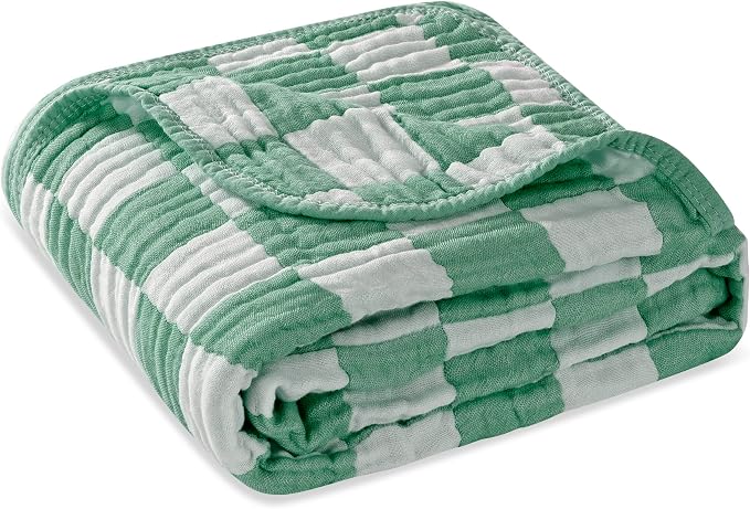 Ultra Soft Muslin Baby Blanket, A Versatile Swaddle and Bed Blanket by HardNok